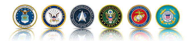 Military branch emblems